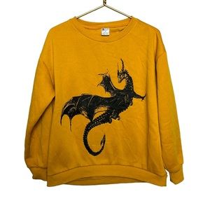 BuffBunny Mustard Yellow Dragon Sweatshirt